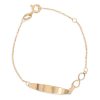 bracciale piastra bimbo unisex in oro giallo