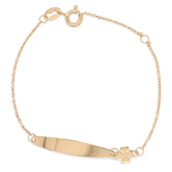 bracciale piastra bimbo unisex in oro giallo