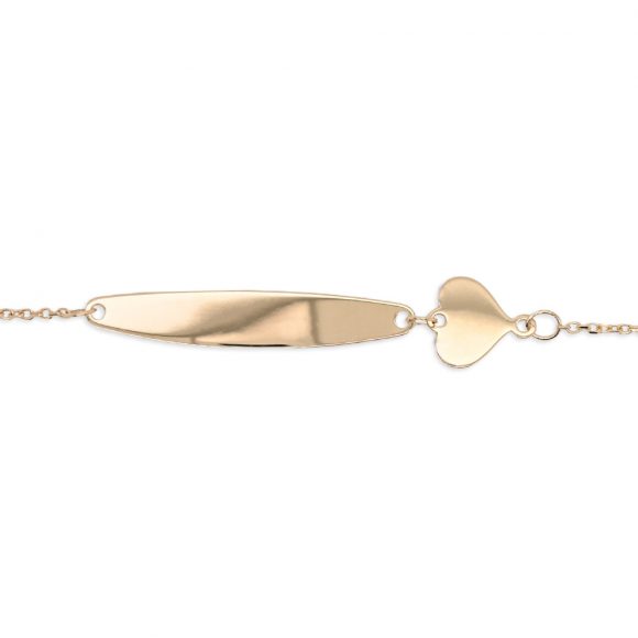 bracciale piastra bimbo unisex in oro giallo - immagine 2