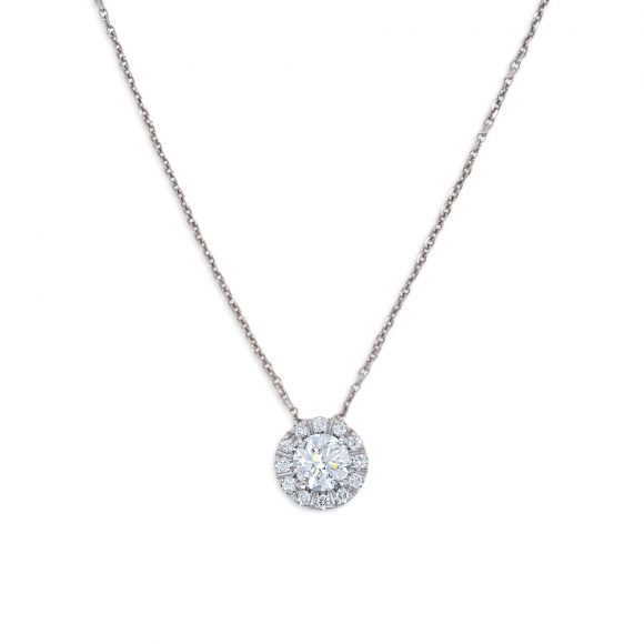 collana diamanti pavè in oro bianco