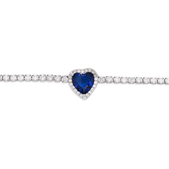 collana tennis cuore donna argento e zirconi Gold Gallery - immagine 2