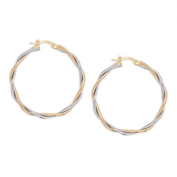 orecchini anella donna in oro bicolore