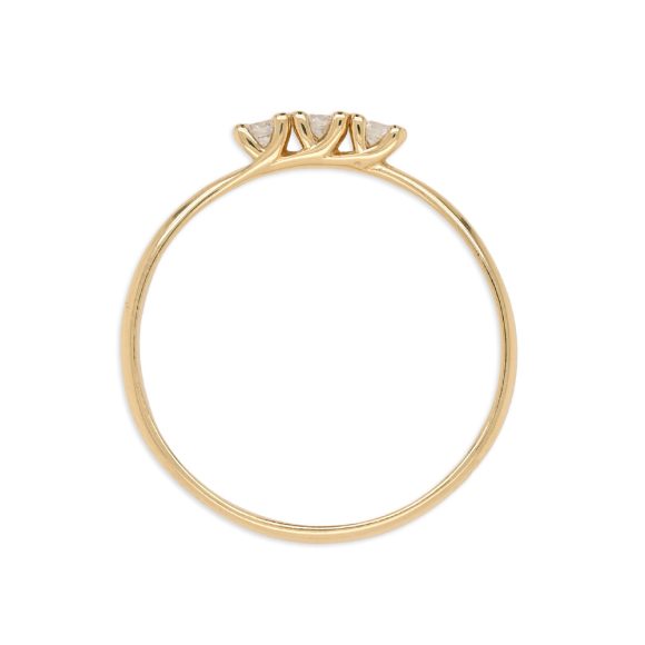 anello diamanti trilogy in oro giallo - immagine 2