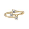 anello trilogy in oro giallo e zirconi