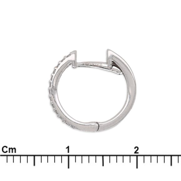 orecchini anella in oro bianco e zirconi - immagine 3
