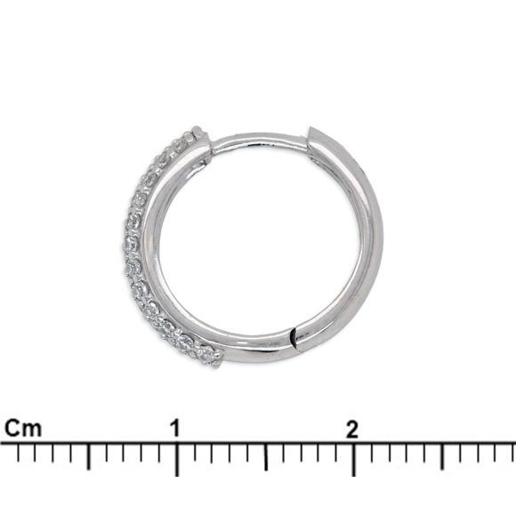 orecchini anella in oro bianco e zirconi - immagine 3