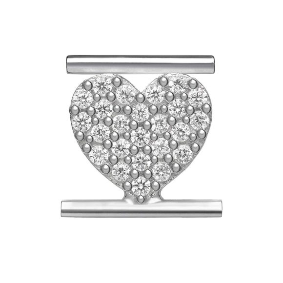 charm "Cuore" argento e zirconi MOODS Eleonora Giordani EG0033