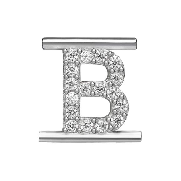 charm "Lettera B" argento e zirconi MOODS Eleonora Giordani EG0002