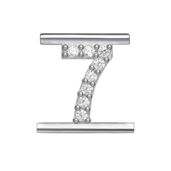 charm "Numero 7" argento e zirconi MOODS Eleonora Giordani EG0047