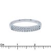 anello pavè in oro bianco e zirconi - immagine 2