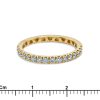 anello veretta diamanti in oro giallo - immagine 2