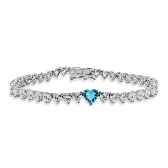bracciale tennis cuore donna argento e zirconi Gold Gallery