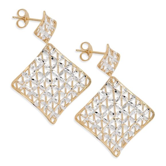 orecchini donna in argento bicolore Gold Gallery ORDM265 - immagine 2