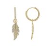 orecchini anella con piuma donna in argento Gold Gallery - immagine 2