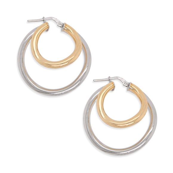orecchini donna in argento bicolore Gold Gallery ORDM281