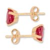 orecchini cuore in oro giallo e zircone - immagine 2
