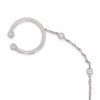orecchini con catenina donna gioielli Grace T. Cuore Cuff ESO1628 - immagine 2