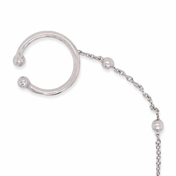orecchini con catenina donna gioielli Grace T. Cuore Cuff ESO1628 - immagine 2
