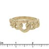 anello in oro giallo con groumette a cuore - immagine 4