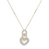 collana in oro giallo e zirconi con groumette a cuore P3222BIC375