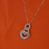 collana in oro giallo e zirconi con groumette a cuore P3222BIC375 - immagine 2