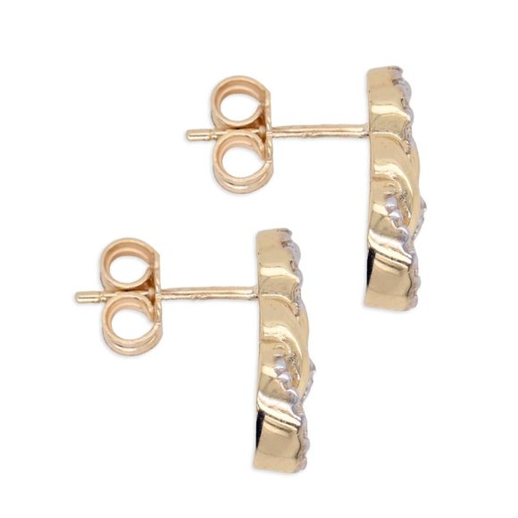 orecchini in oro giallo e zirconi con groumette a cuore OR5164BIC375 - immagine 2