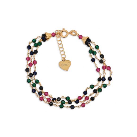 bracciale 3 fili donna gioielli Grace T. Colori del Cuore BR2201