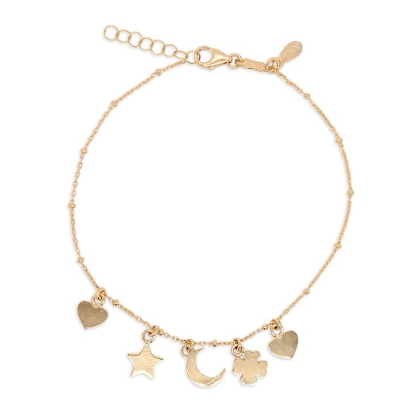 bracciale in oro giallo con ciondoli Gold Gallery 239873