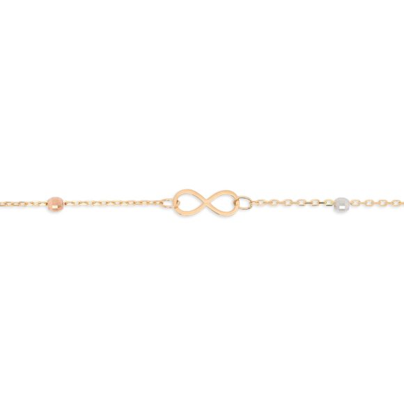 bracciale in oro tricolore con simbolo infinito Gold Gallery 234659 - immagine 2
