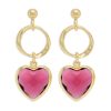 orecchini donna gioielli Grace T. Cuore di Cristallo H4180226-ROSSO