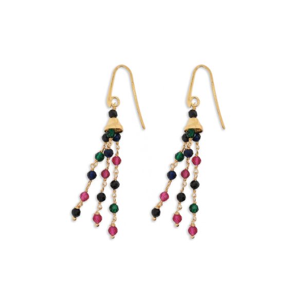 orecchini 3 fili donna gioielli Grace T. Colori del Cuore OR2201