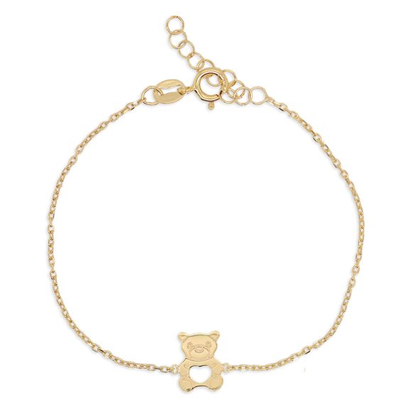 bracciale bambino con orsetto in oro giallo 3IYFO0076L14