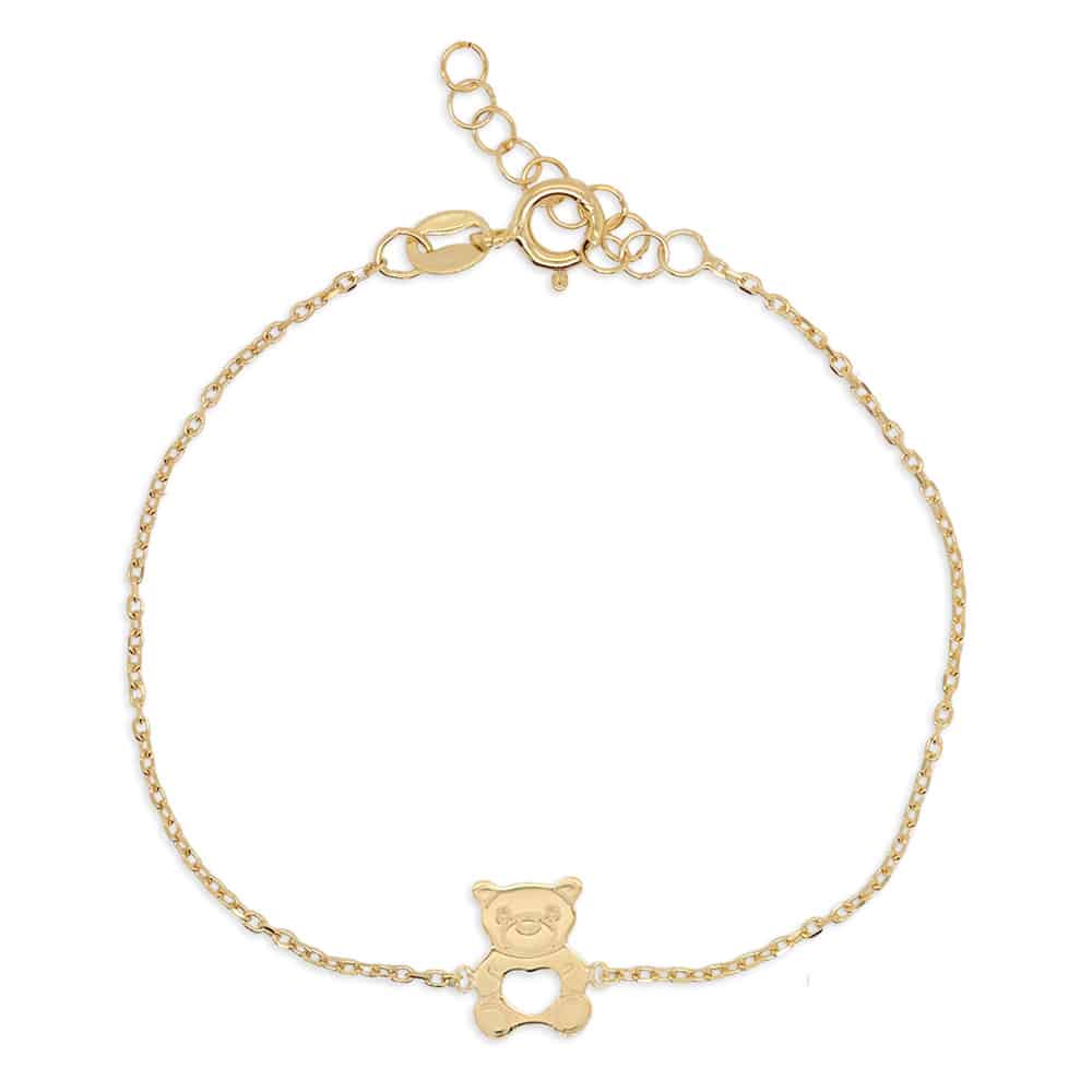 bracciale bambino con orsetto in oro giallo 3IYFO0076L14 - Gold