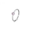 anello Coccinella argento e zirconi Rosato