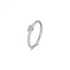 anello cuore argento e zirconi Rosato