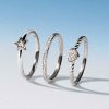 anello cuore argento e zirconi Rosato - immagine 2