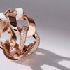 anello groumette in argento e zirconi Rosato - immagine 2