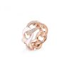 anello groumette in argento e zirconi Rosato