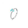 anello Fiore argento e zirconi Rosato