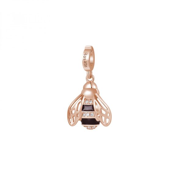 charm Ape argento e zirconi Rosato