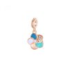charm Fiore argento e zirconi Rosato