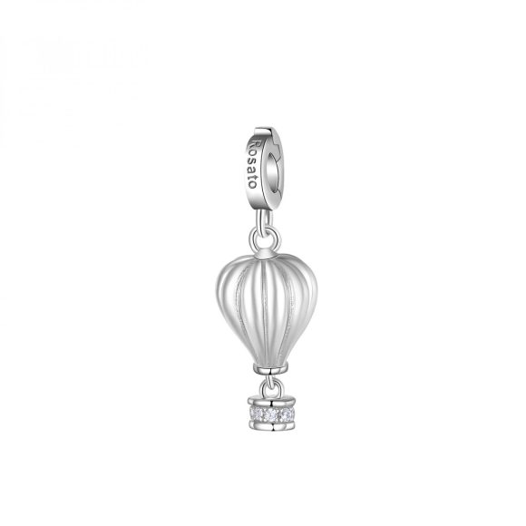 charm Mongolfiera argento e zirconi Rosato