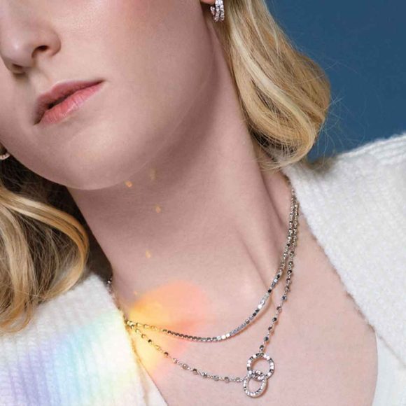 collana in argento e zirconi Rosato - immagine 2