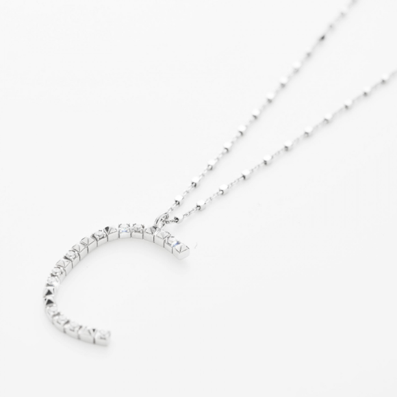 collana in argento e zirconi lettera "C" Rosato RZCU03 - immagine 2