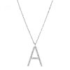 collana in argento e zirconi lettera "A" Rosato RZCU01