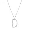 collana in argento e zirconi lettera "D" Rosato RZCU04