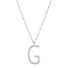 collana in argento e zirconi lettera "G" Rosato RZCU07
