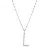 collana in argento e zirconi lettera "L" Rosato RZCU12