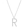 collana in argento e zirconi lettera "R" Rosato RZCU18