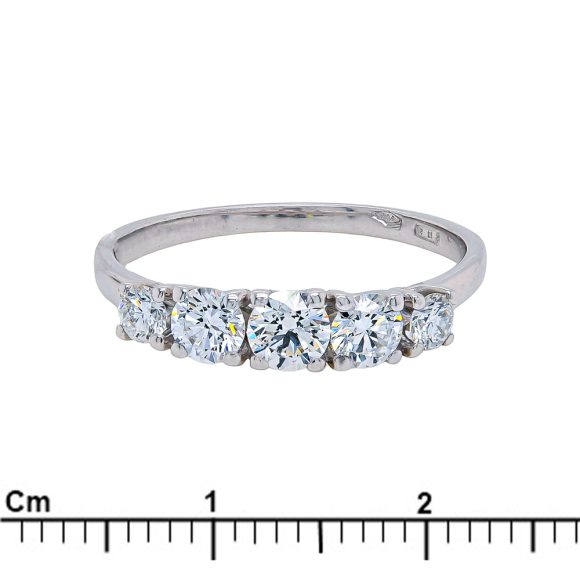 anello pavè diamanti in oro bianco - immagine 3